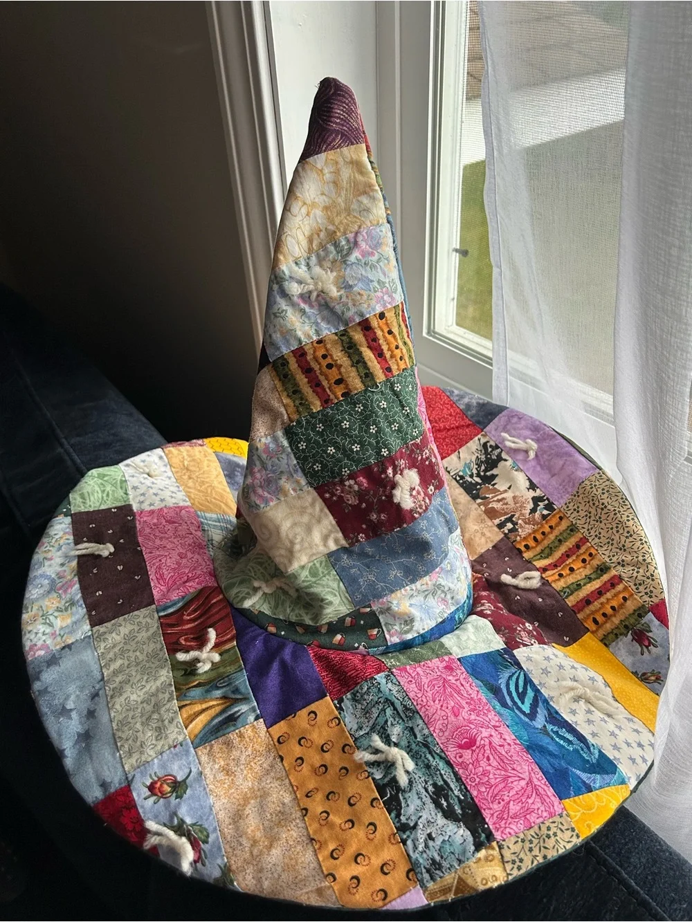 Handmade Quilted Patchwork Witch Hat - Adult Sizs